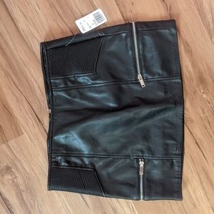 Black pleather skirt size medium